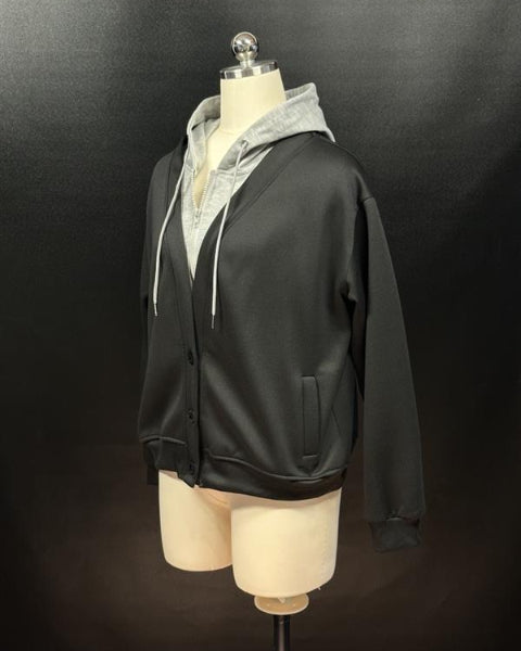 レイヤー風ショートパーカー