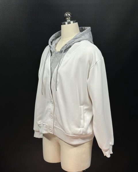 レイヤー風ショートパーカー