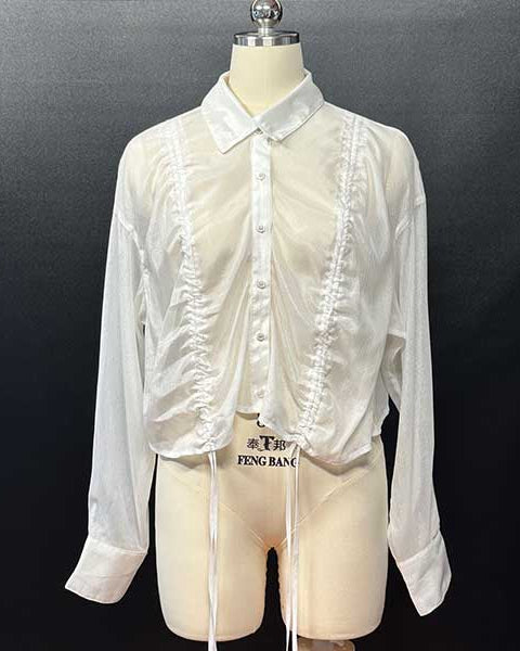 シャーリングブラウス