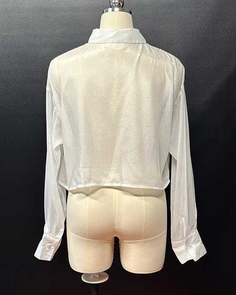 シャーリングブラウス