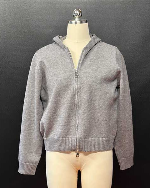 メリヤス編みニットパーカー