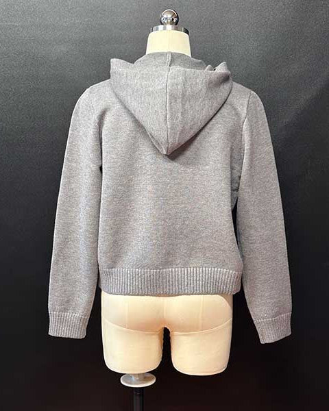 メリヤス編みニットパーカー