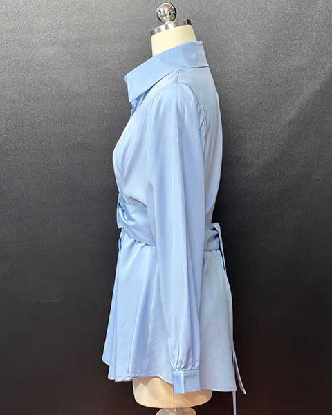 ウエストベルトブラウス