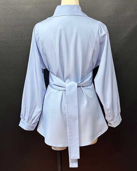 ウエストベルトブラウス