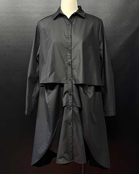 レイヤードシャツワンピース