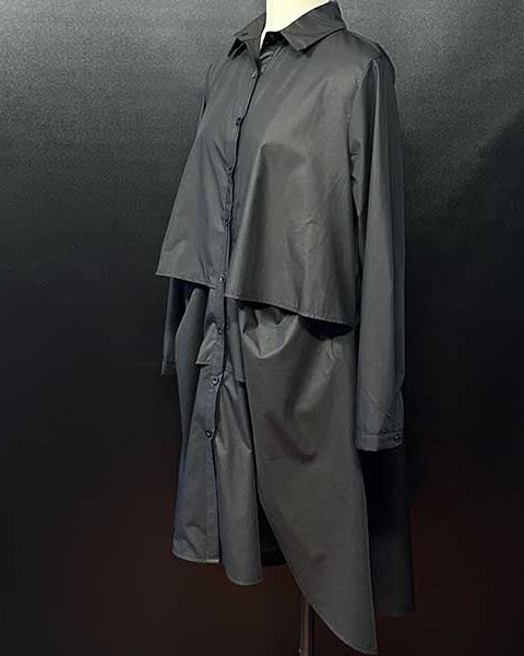 レイヤードシャツワンピース