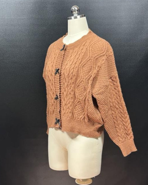 リボンニットカーディガン