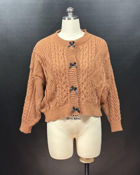 リボンニットカーディガン