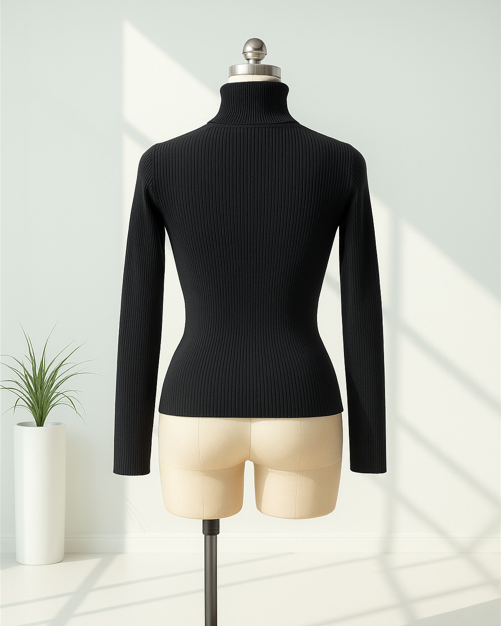 ハイネックニットトップス