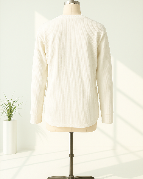 ヘンリーネック長袖プルオーバー