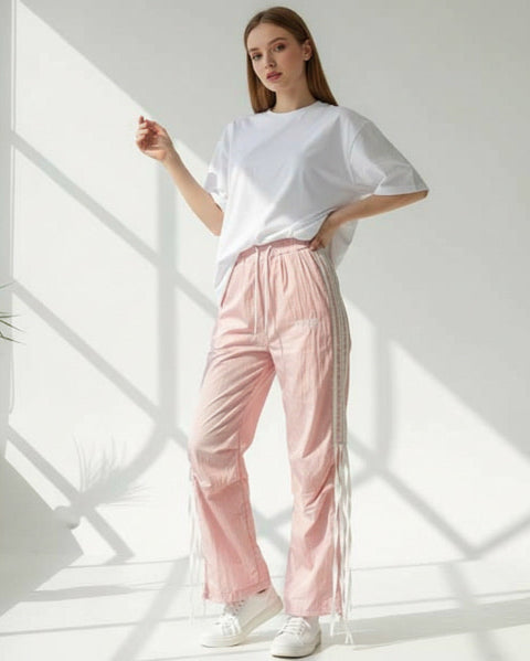 リラックスリボンワイドパンツ