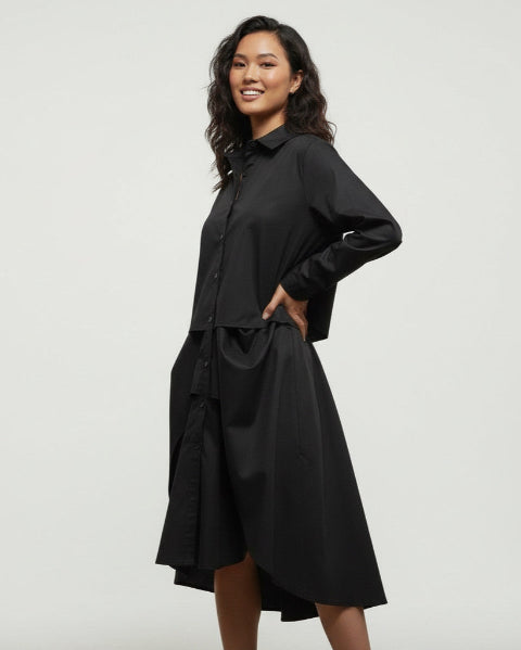 レイヤードシャツワンピース