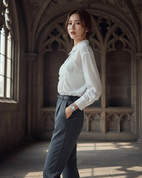 シャーリングブラウス