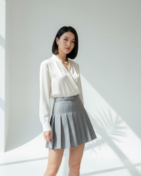 ショートプリーツスカート