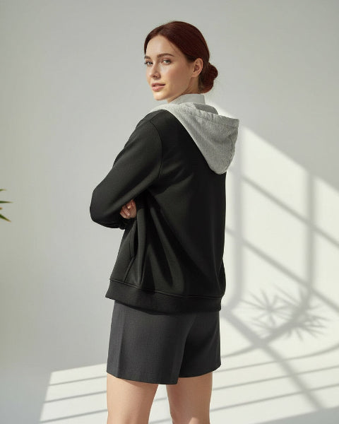 レイヤー風ショートパーカー