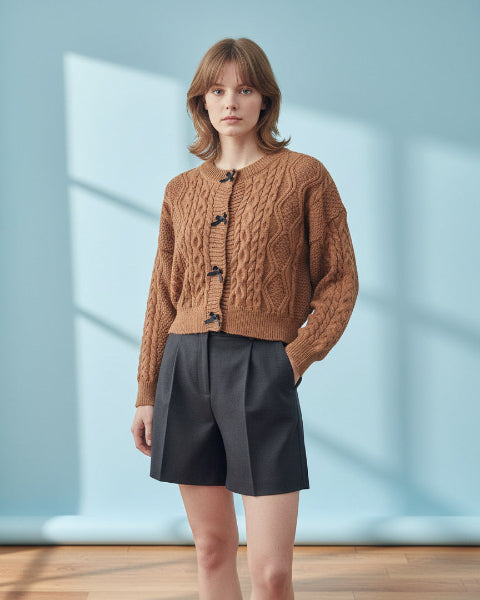 リボンニットカーディガン