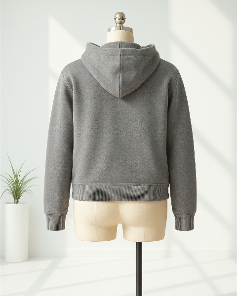 メリヤス編みニットパーカー