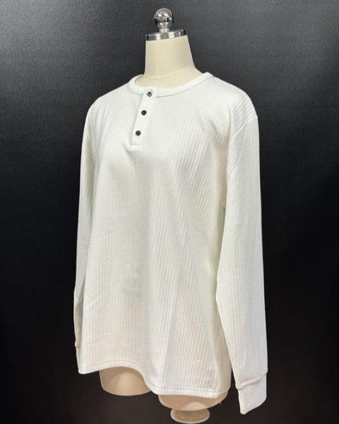 ヘンリーネック長袖プルオーバー