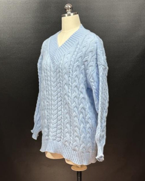 ケーブルニットプルオーバー