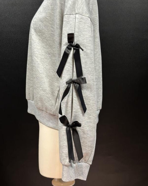 リボンスウェットトップス